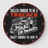 Geschoolde trucker, gek genoeg om van te houden grote klok (Voorkant)