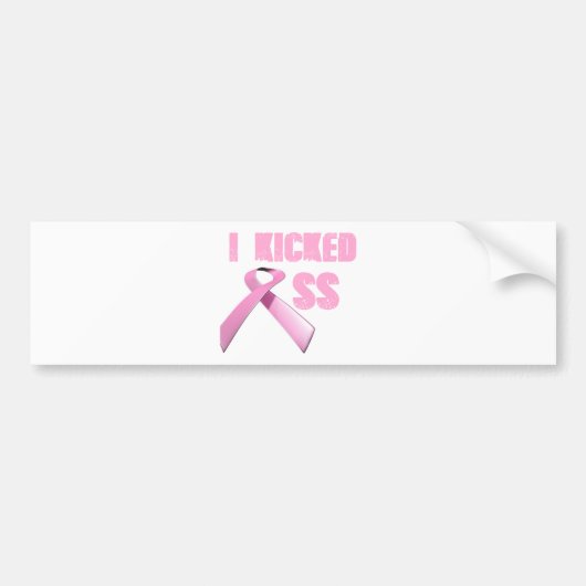 geschopt Butt Breast Cancer Survivor Bumpersticker (Voorkant)