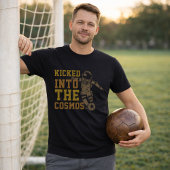 Geschopt in de Kosmische Ruimte Voetbal Quote T-shirt