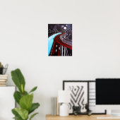 Geschorst boven de Blauwe Schildering door Alfred  Poster (Thuiskantoor)