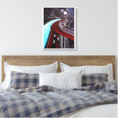 Geschorst boven het Blauwe Schilderij van Alfred F Canvas Afdruk (Insitu (Slaapkamer))