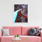 Geschorst boven het Blauwe Schilderij van Alfred F Canvas Afdruk (Insitu (Woonkamer))