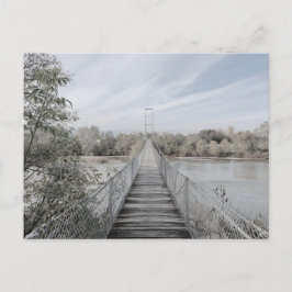 Geschorste brug over de rivier feestdagenkaart