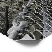 Geschorste brug over de rivier poster (Hoek)