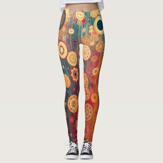 Geschorsteld Goud Leggings (Voorkant)