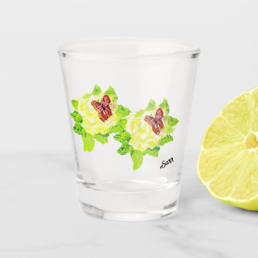 Geschoten glas: Geluk van de vlinder Shot Glas (Voorkant)