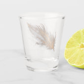 Geschoten glas - Golden Feather (Achterkant)