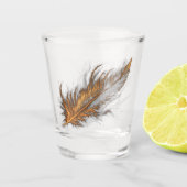 Geschoten glas - Golden Feather (Voorkant)