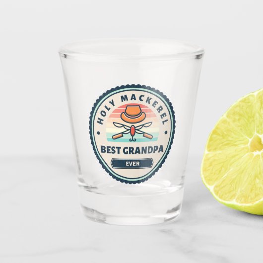 Geschoten glas - Heilige Makreel! Beste opa ooit (Voorkant)
