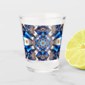 Geschoten glas met Argentijnse kleuren (Voorkant)