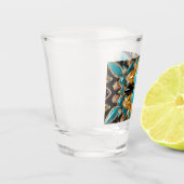 Geschoten glas met Bahama's Kleuren (Links)