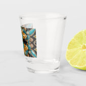 Geschoten glas met Bahama's Kleuren (Rechts)
