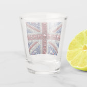 Geschoten glas met Britse kleuren (Achterkant)