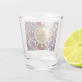 Geschoten glas met Colombia Kleuren (Achterkant)