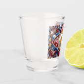 Geschoten glas met Colombia Kleuren (Links)