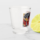 Geschoten glas met Duitse kleuren (Links)