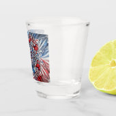 Geschoten glas met Franse kleuren (Rechts)