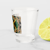 Geschoten glas met Jamaica kleuren (Rechts)