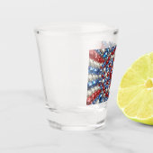 Geschoten glas met Nederlandse kleuren (Links)