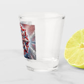 Geschoten glas met Noorse kleuren (Rechts)