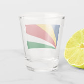 Geschoten glas met Seychellen kleuren (Achterkant)