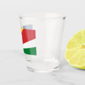 Geschoten glas met Seychellen kleuren (Rechts)
