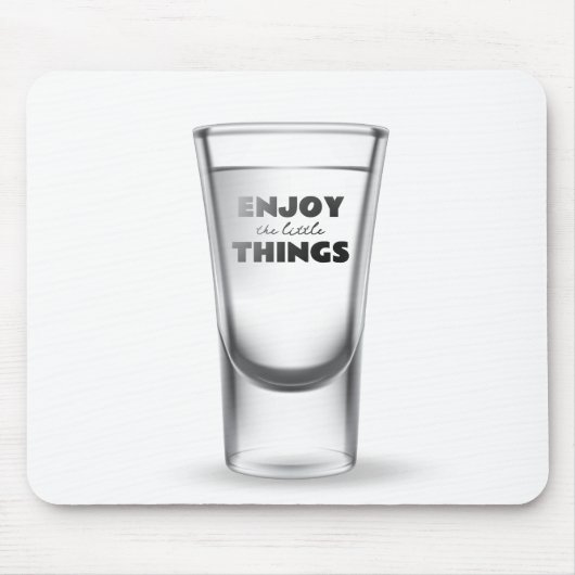 Geschoten glas op wit muismat (Voorkant)