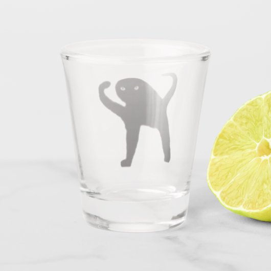 Geschoten glas vervloekte kat meme (Achterkant)