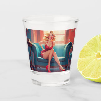 Geschoten Glass Pin-Up Girl Shot Glas