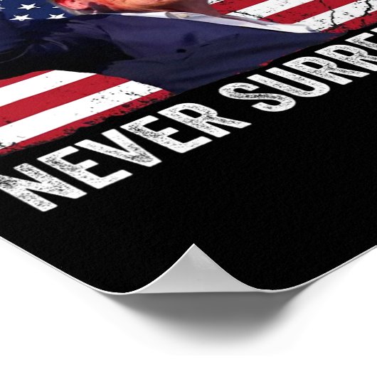 Geschoten Shirt 2024 Rally - Never Surrender 1 Poster (Hoek)