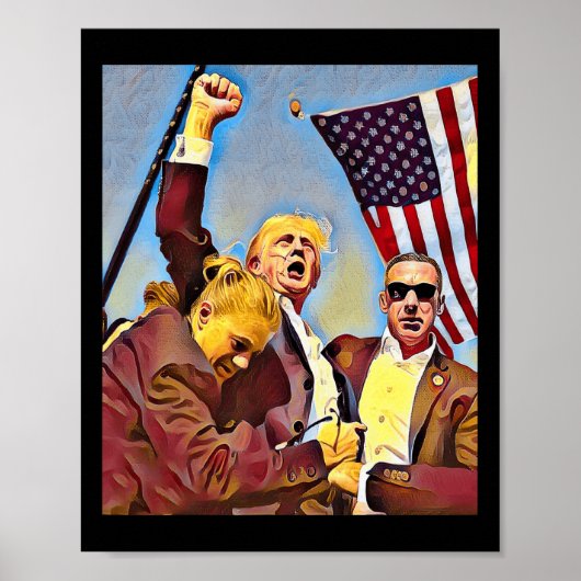 Geschoten Trump gevecht Poster (Voorkant)