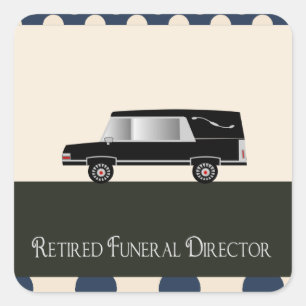 Geschrapte begrafenisdirecteur Gifts Vierkante Sticker
