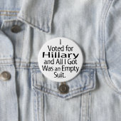 Geschrapte Hillary Supporter Ronde Button 7,6 Cm (In situ)