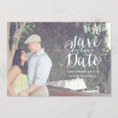 Geschreven aankondigingskaart met foto Save-The-Da Save The Date (Voorkant)