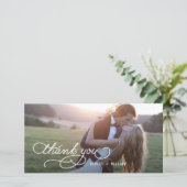 Geschreven Bedankt bruiloft bedankkaarten (Staand voorkant)