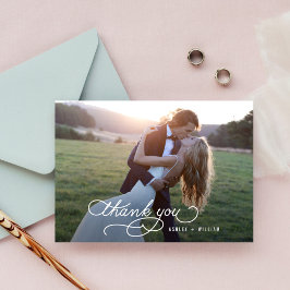 Geschreven Bedankt bruiloft Dank u fotokaart