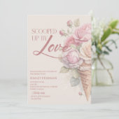 Geschreven bij Love Bridal Shower Invitation, Blus Kaart (Staand voorkant)