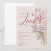 Geschreven bij Love Bridal Shower Invitation, Blus Kaart (Voorkant / Achterkant)