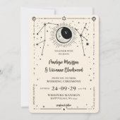 Geschreven bij Stars Lesbian Wedding Invitation Kaart (Voorkant)