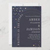 Geschreven bij The Stars Celestial Moody Wedding Kaart (Voorkant)