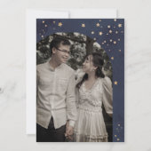 Geschreven bij The Stars Celestial Moody Wedding Kaart (Achterkant)