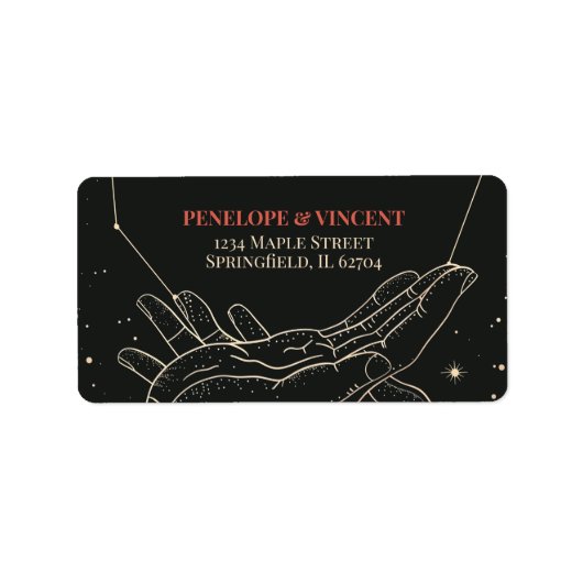 Geschreven bij The Stars Wedding Etiket (Voorkant)