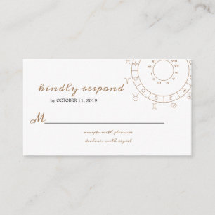 Geschreven bij The Stars Wedding RSVP Kaart