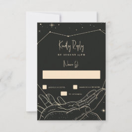 Geschreven bij The Stars Wedding RSVP Kaartje