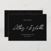 Geschreven bij The Stars Wedding Save The Date (Voorkant / Achterkant)