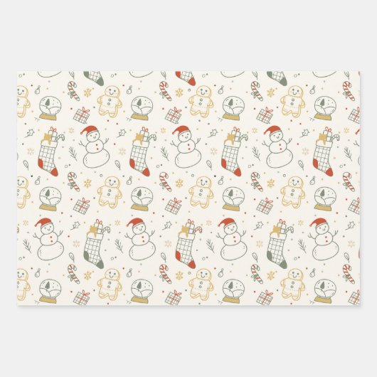 Geschreven Boho Holiday Wrapping Paper (Voorkant 3)