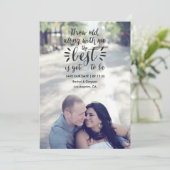 Geschreven Citaat Bewaar De Datum Foto Aankondigin Save The Date (Staand voorkant)