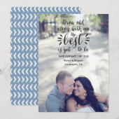 Geschreven Citaat Bewaar De Datum Foto Aankondigin Save The Date (Voorkant / Achterkant)