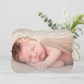 Geschreven doop Rozenkruis Monogram Religieus Kaart (Staand voorkant)