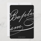 Geschreven doopsel Rozenkrans Kruis Meisje Roze Fo Kaart (Achterkant)